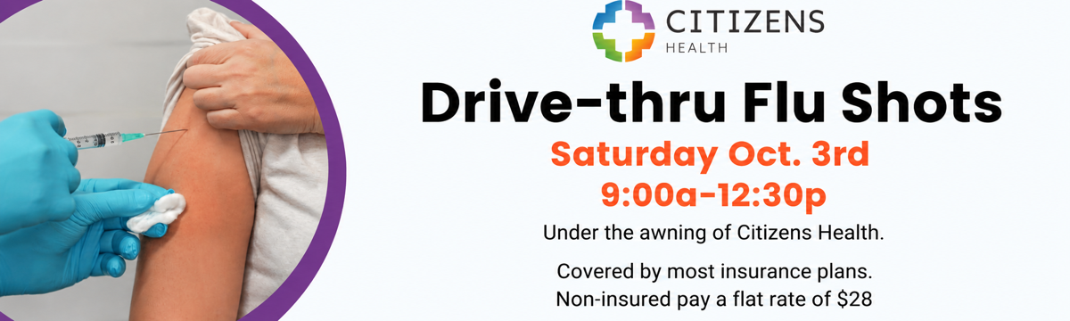 Citizens Medical Center flu shot advertisement